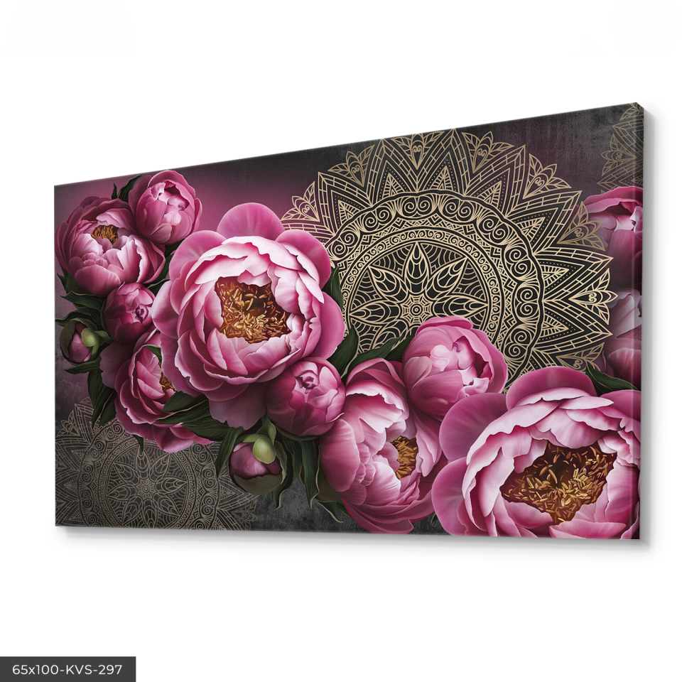 Pembe Çiçekler Kanvas - Canvas Tablo