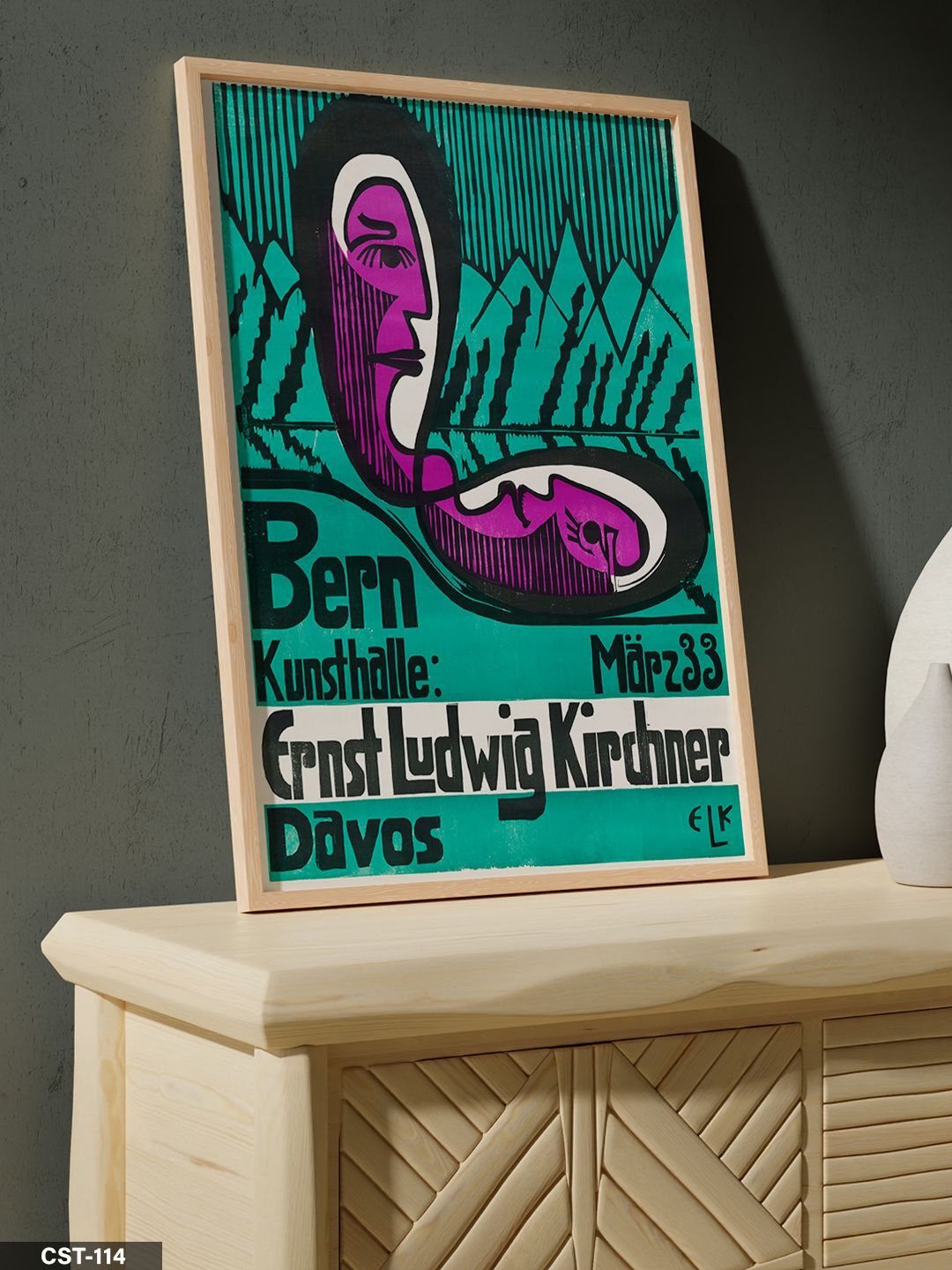 Sanatsal Tek Parça Ahşap Çerçeveli Tablo Naturel - 20 x 30 CM