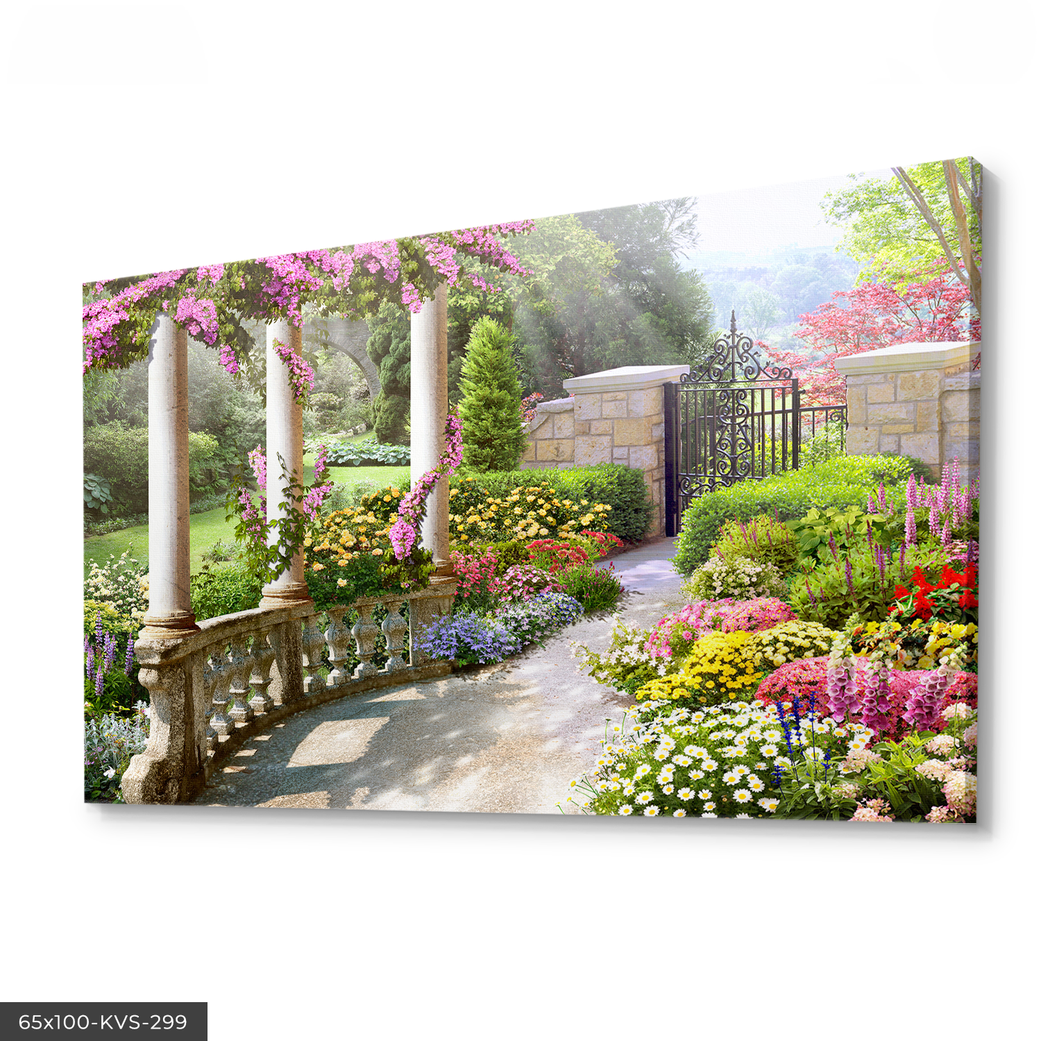 Çiçekli Bahçe Kanvas - Canvas Tablo