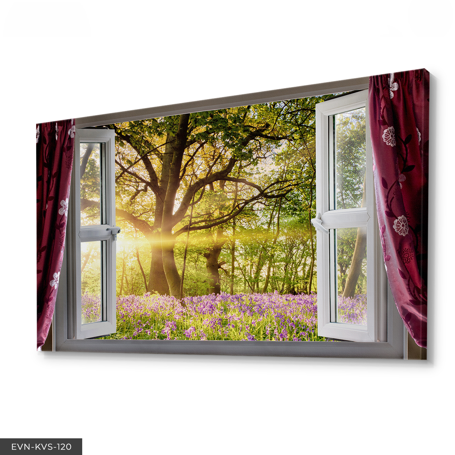 Doğaya Açılan Pencere Tek Parça Kanvas Canvas Tablo Tablo 140 x 90 CM - Çok Renkli