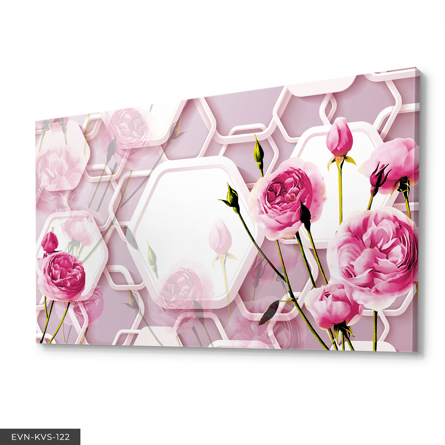 Pembe Güller Tek Parça Kanvas Canvas Tablo Tablo