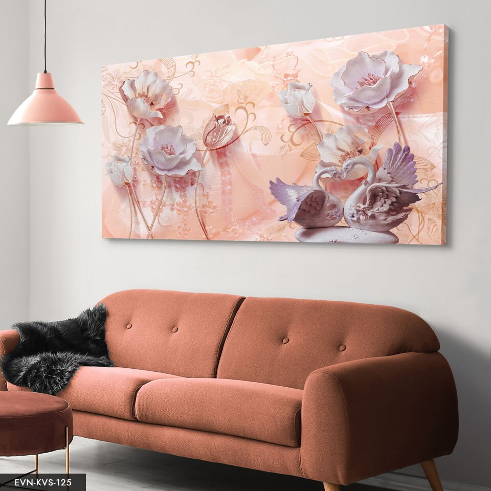 Kuğular Tek Parça Kanvas Canvas Tablo Tablo