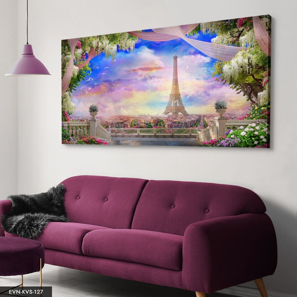 Eyfel Kulesi Tek Parça Kanvas Canvas Tablo Tablo