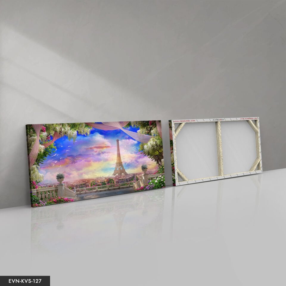 Eyfel Kulesi Tek Parça Kanvas Canvas Tablo Tablo