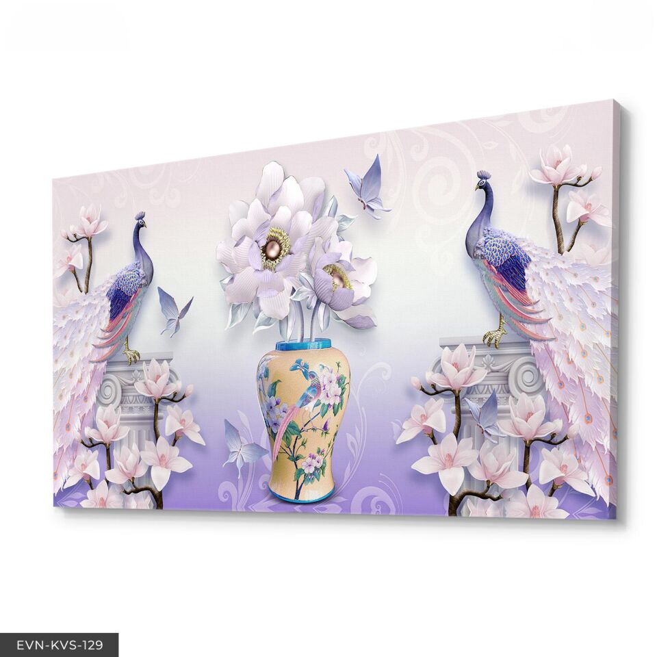 Tavus Kuşu Tek Parça Kanvas Canvas Tablo Tablo