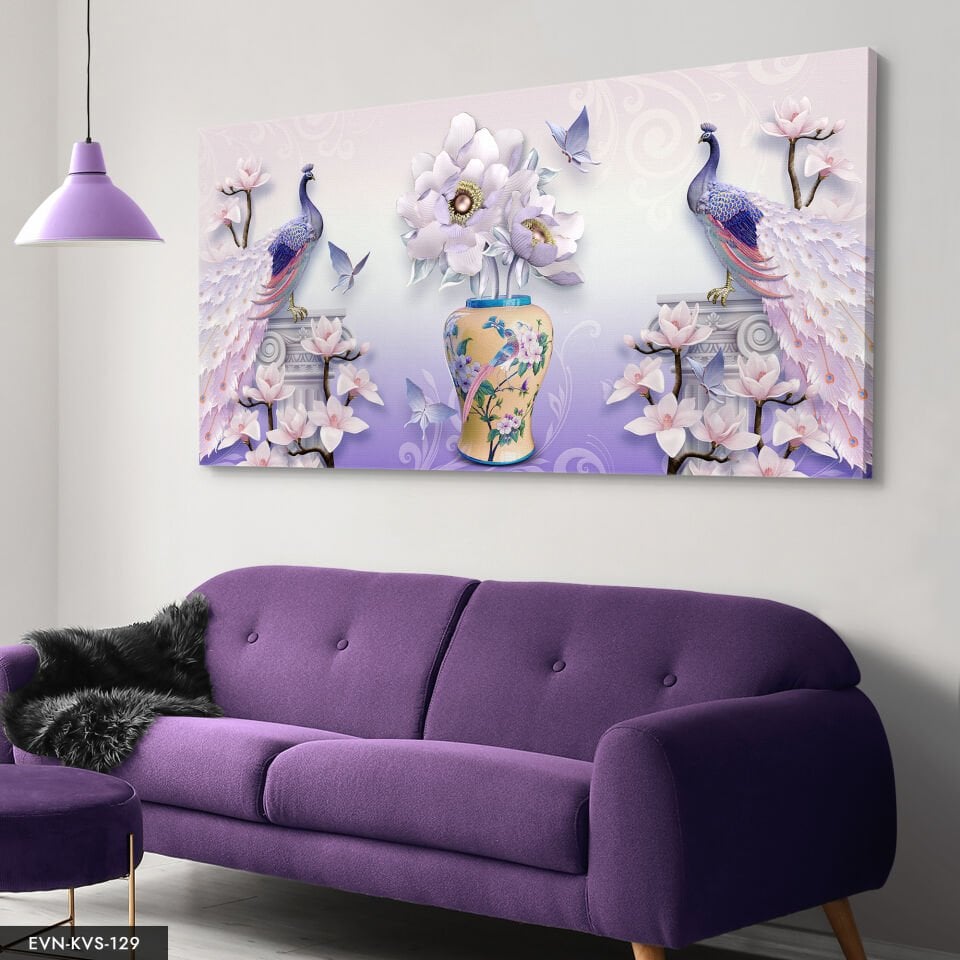 Tavus Kuşu Tek Parça Kanvas Canvas Tablo Tablo