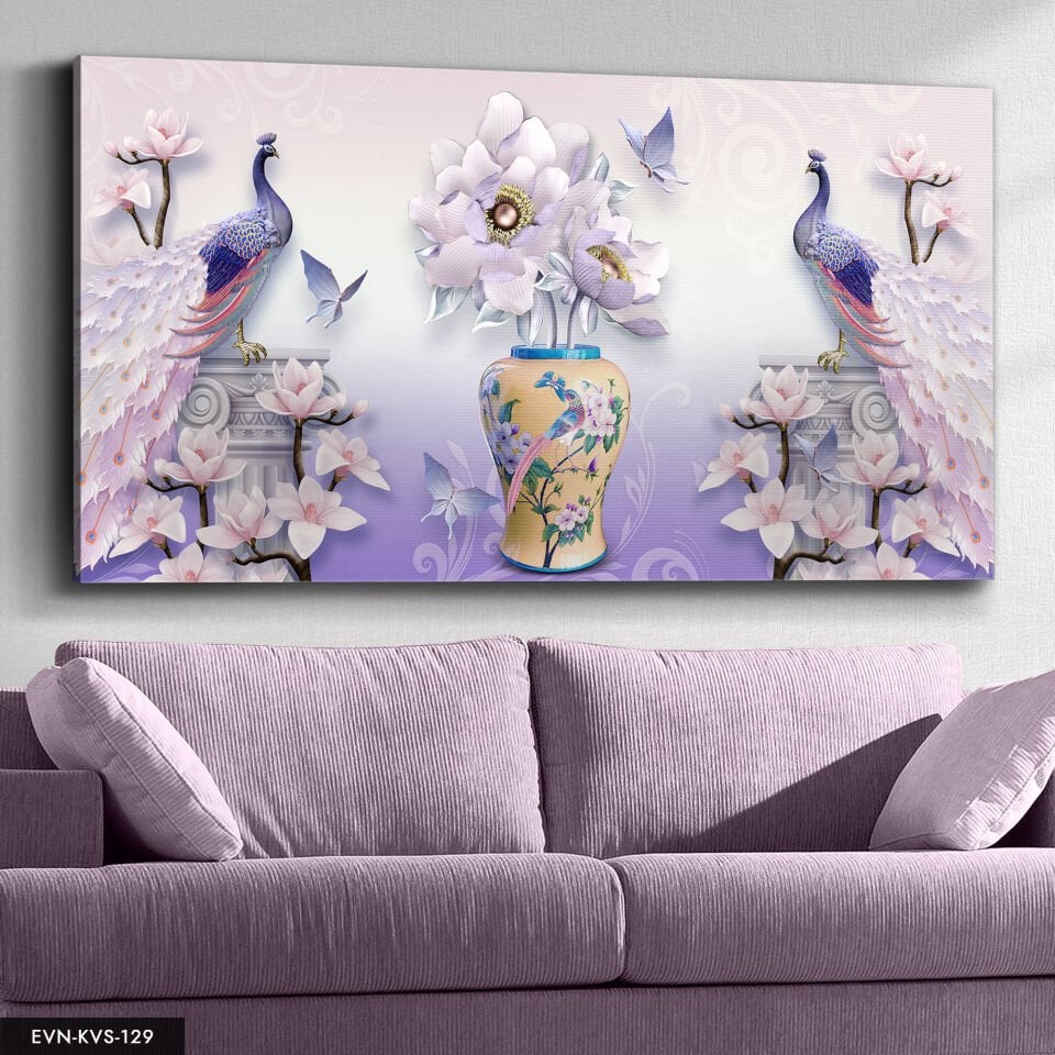 Tavus Kuşu Tek Parça Kanvas Canvas Tablo Tablo