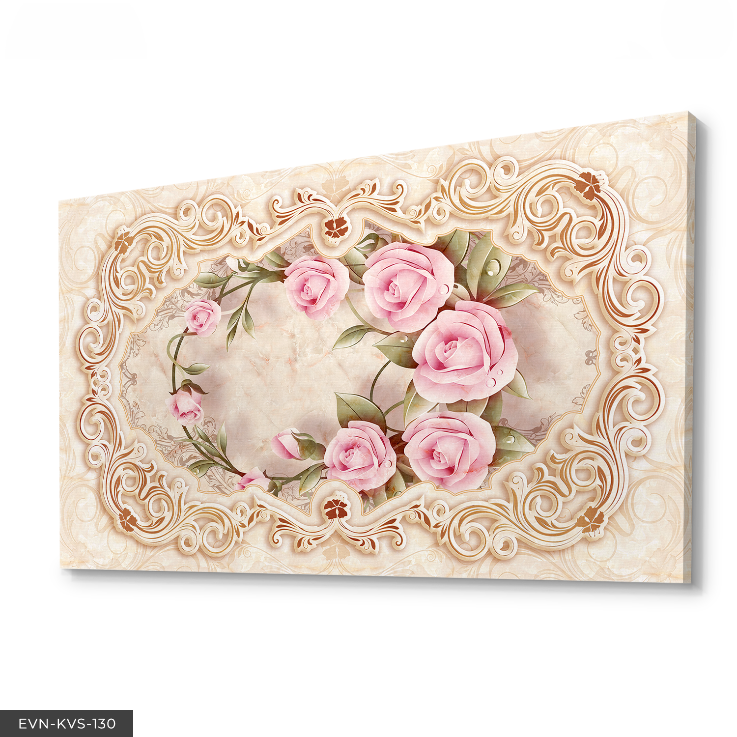 Pembe Gül Tek Parça Kanvas Canvas Tablo Tablo