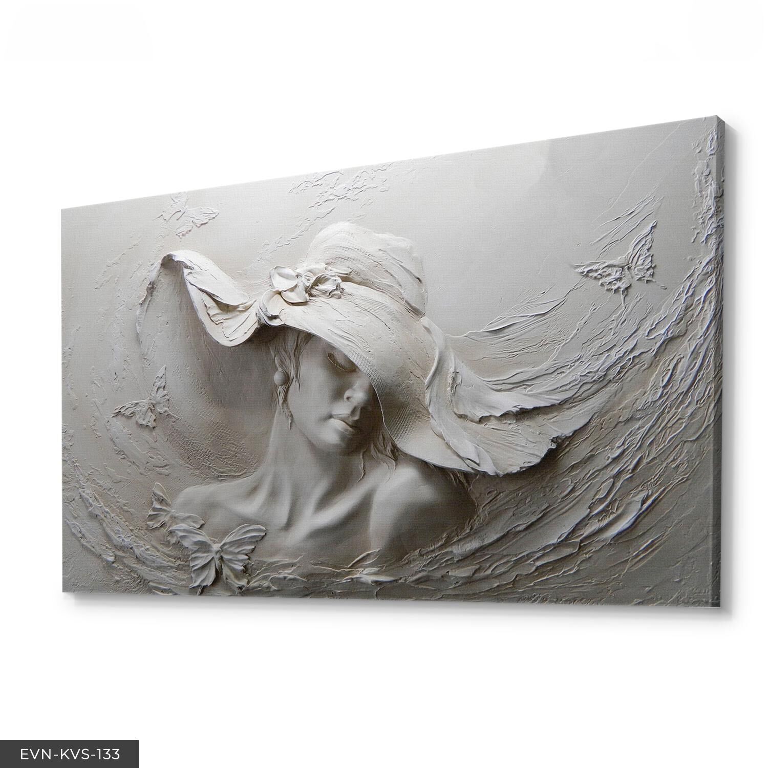 Masum Kadın Tek Parça Kanvas Canvas Tablo Tablo 40 x 30 CM - Çok Renkli