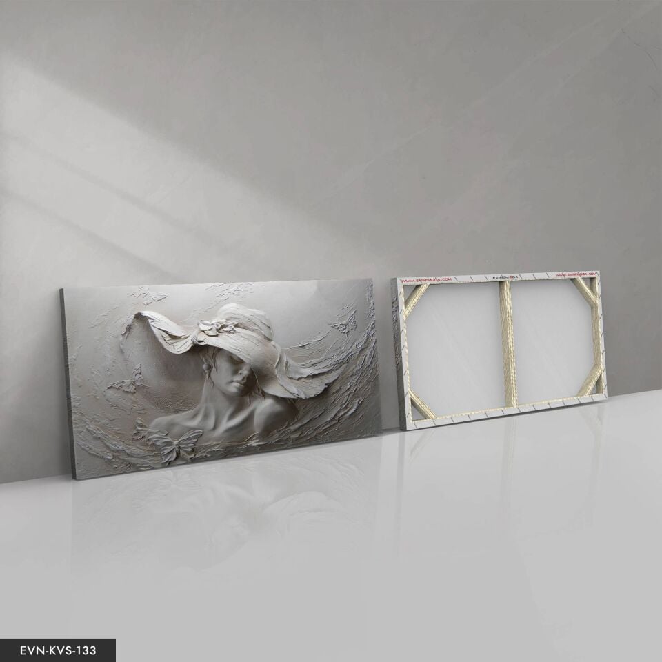 Masum Kadın Tek Parça Kanvas Canvas Tablo Tablo 40 x 30 CM - Çok Renkli