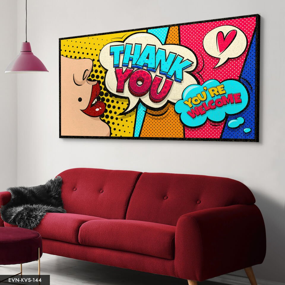 Çizgi Roman Tek Parça Kanvas Canvas Tablo Tablo