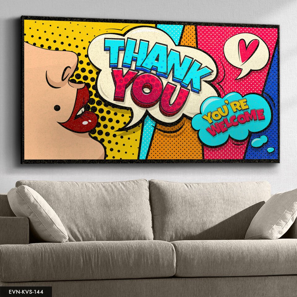 Çizgi Roman Tek Parça Kanvas Canvas Tablo Tablo