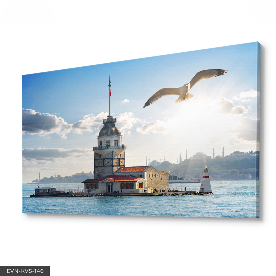 Kız Kulesi Tek Parça Kanvas Canvas Tablo Tablo