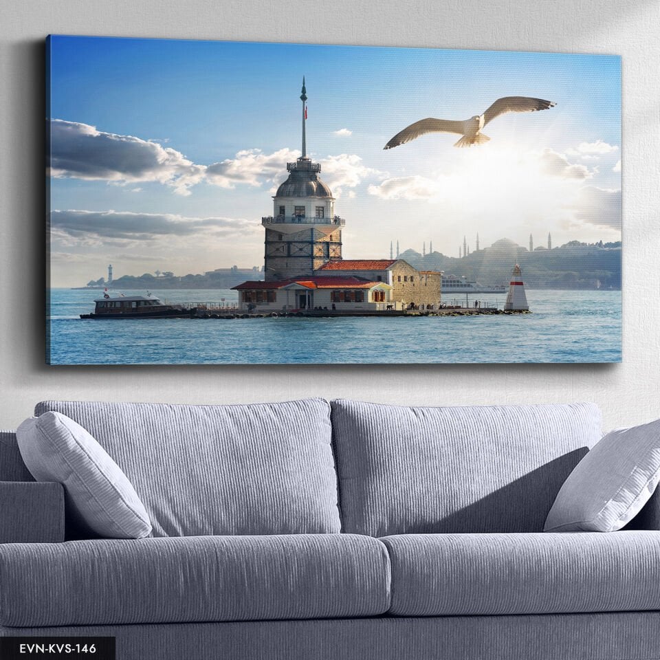 Kız Kulesi Tek Parça Kanvas Canvas Tablo Tablo