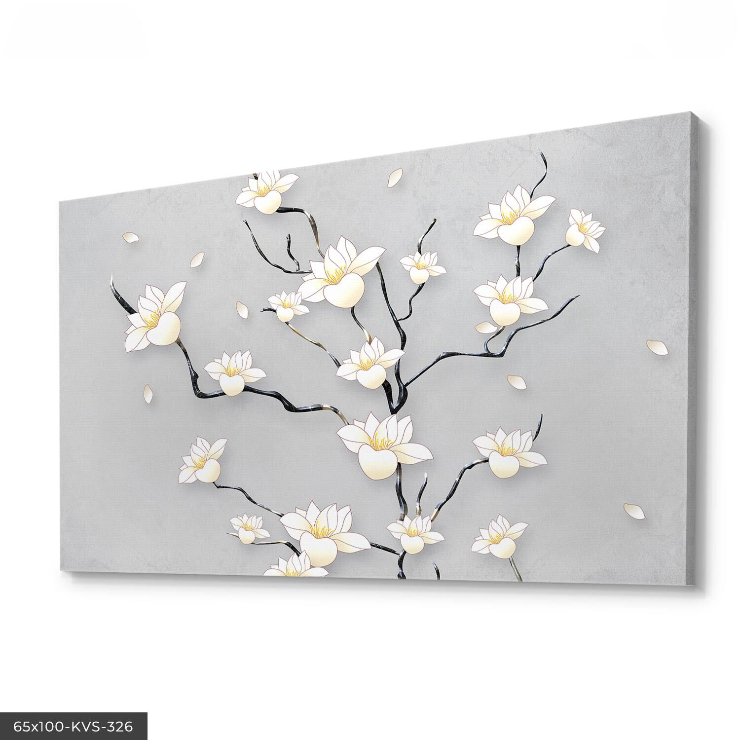 Çiçekler Kanvas - Canvas Tablo 40 x 30 CM - Çok Renkli