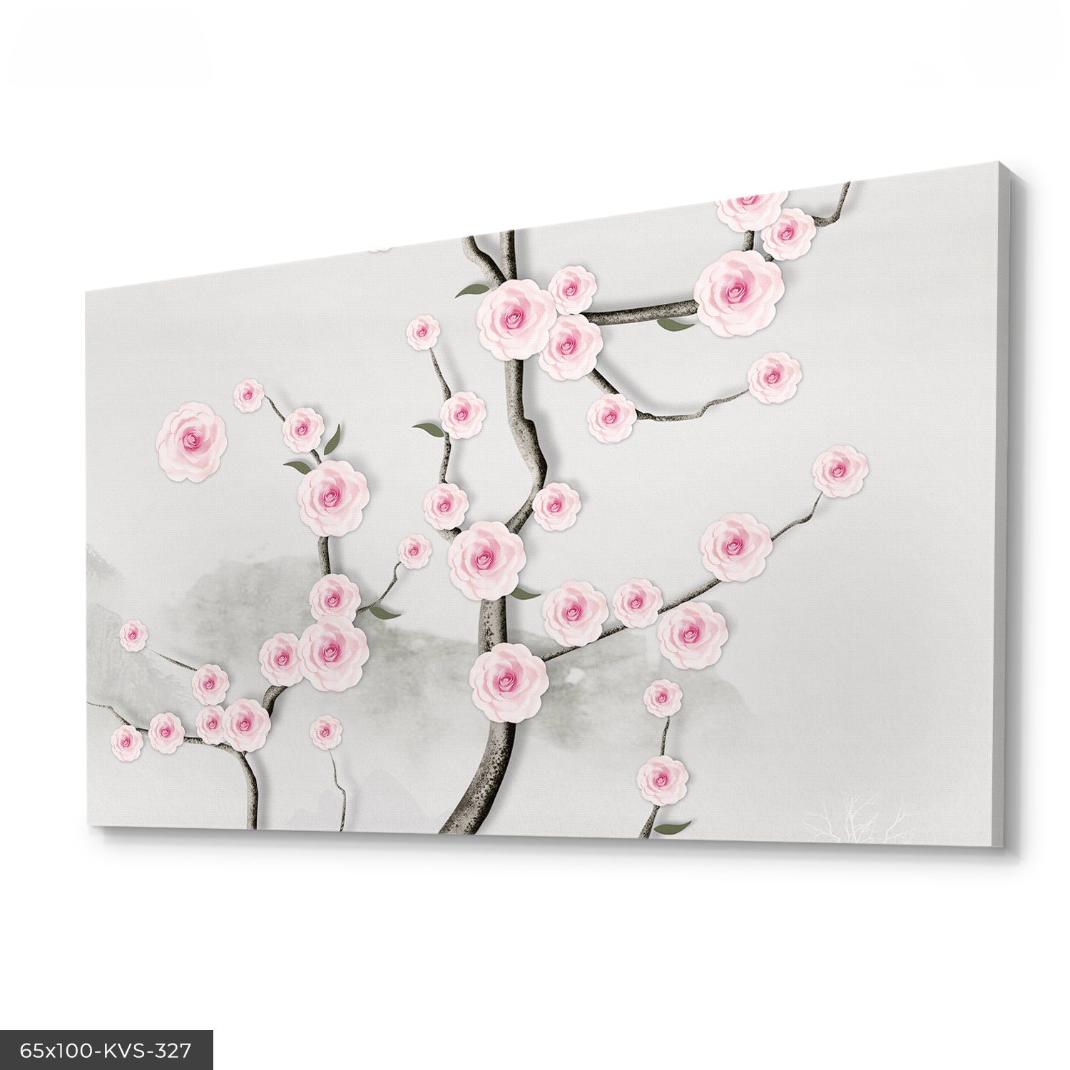 Pembe Çiçekler Kanvas - Canvas Tablo