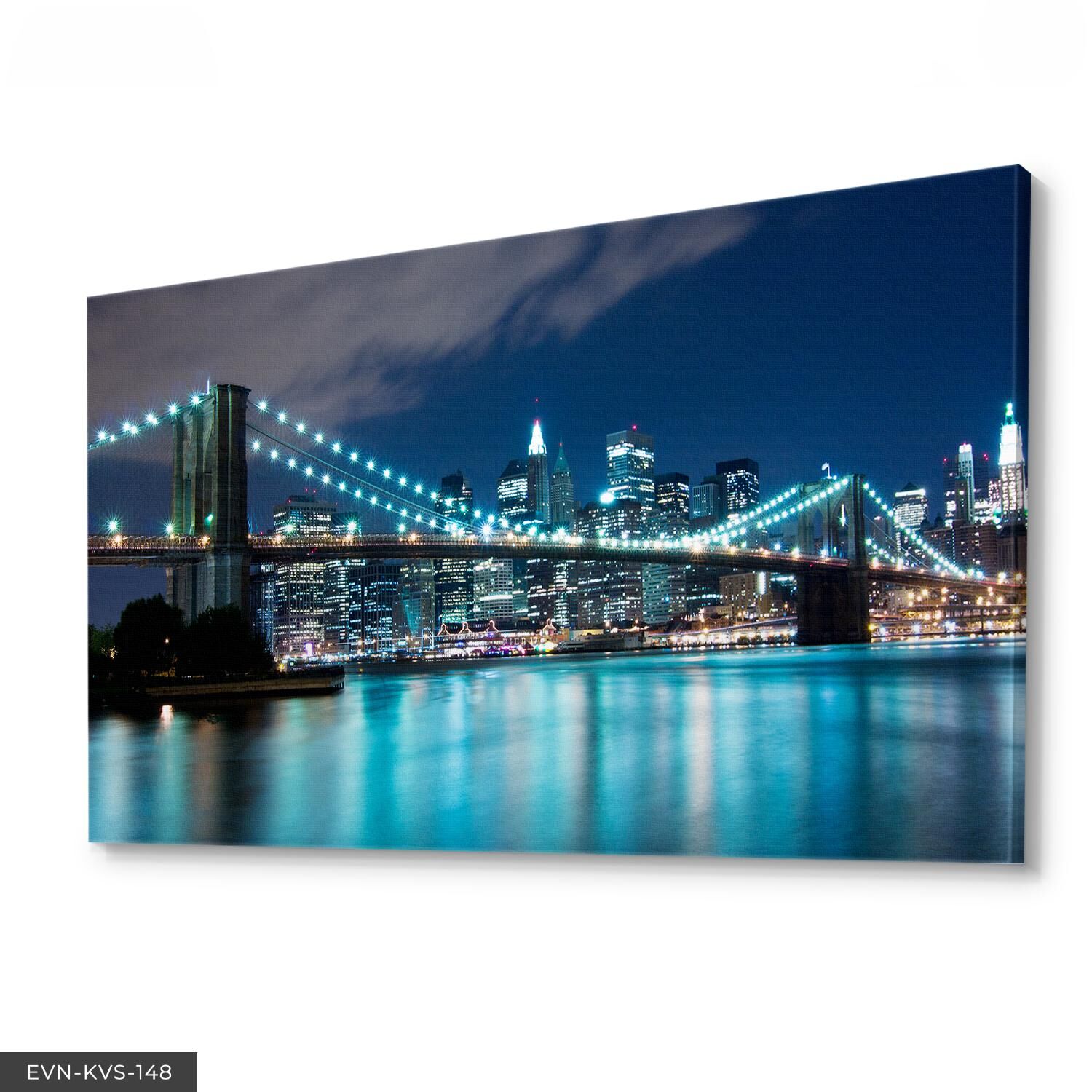 Köprü Manzaralı Tek Parça Kanvas Canvas Tablo Tablo 40 x 30 CM - Çok Renkli