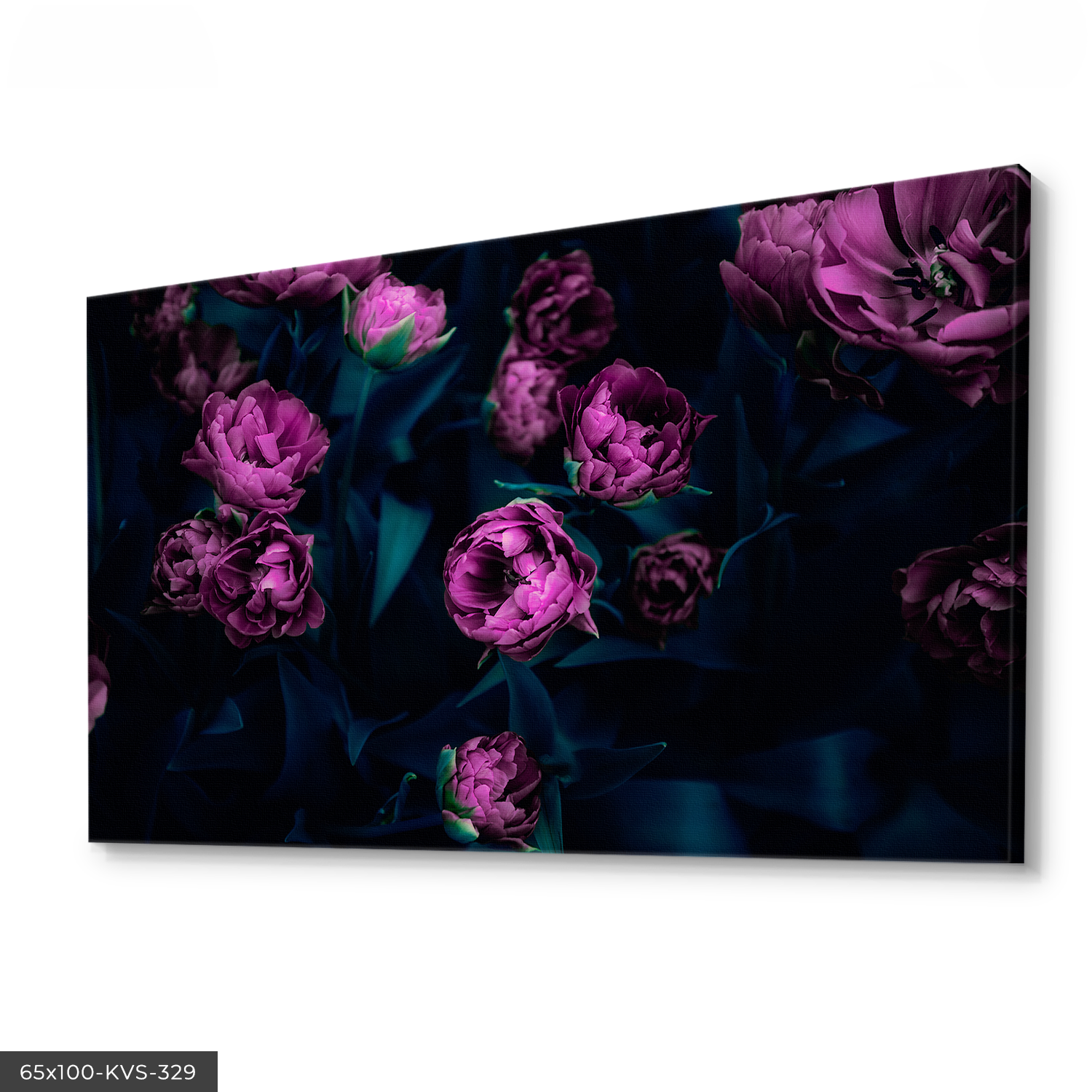 Mor Çiçekler Kanvas - Canvas Tablo