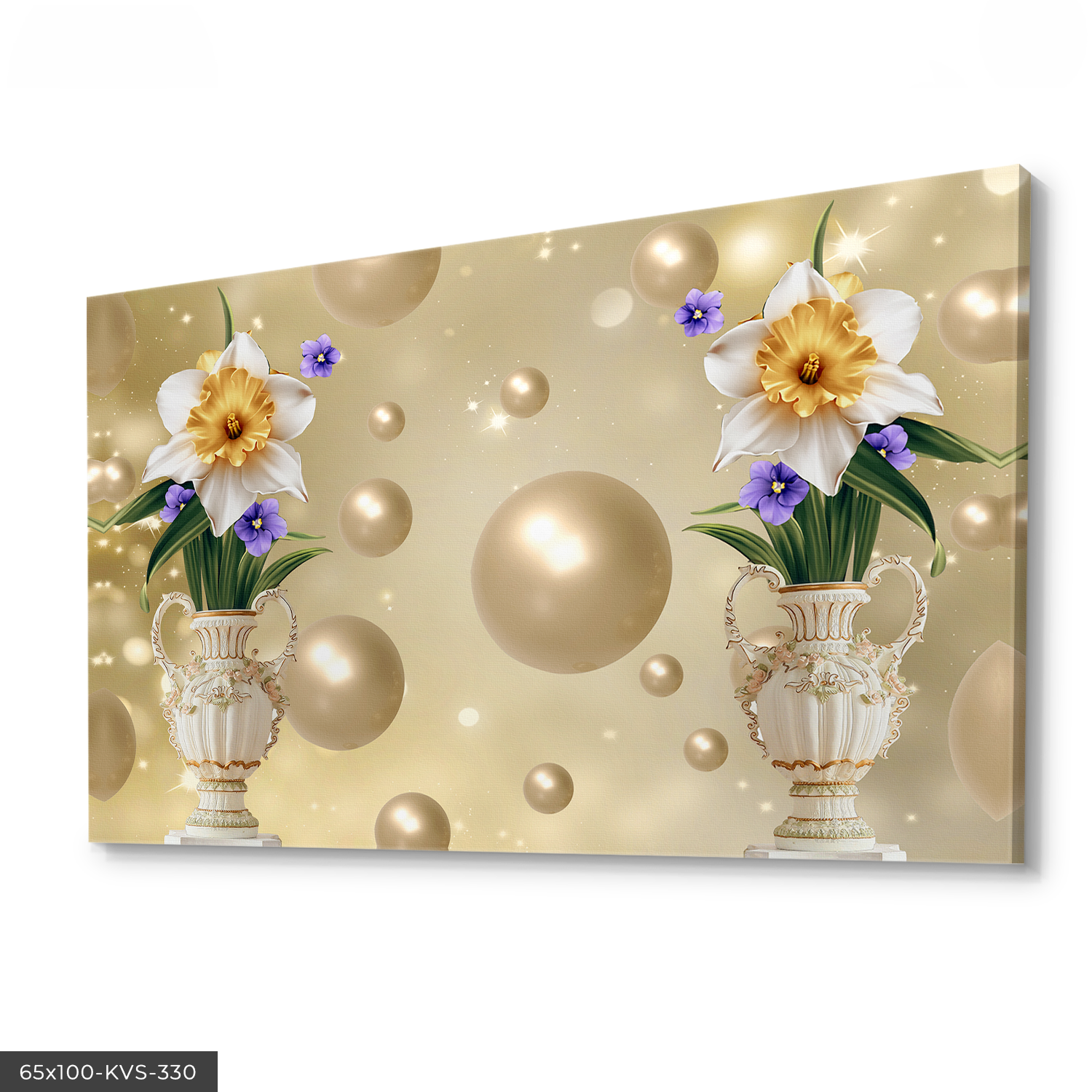 Vazoda Çiçekler Kanvas - Canvas Tablo