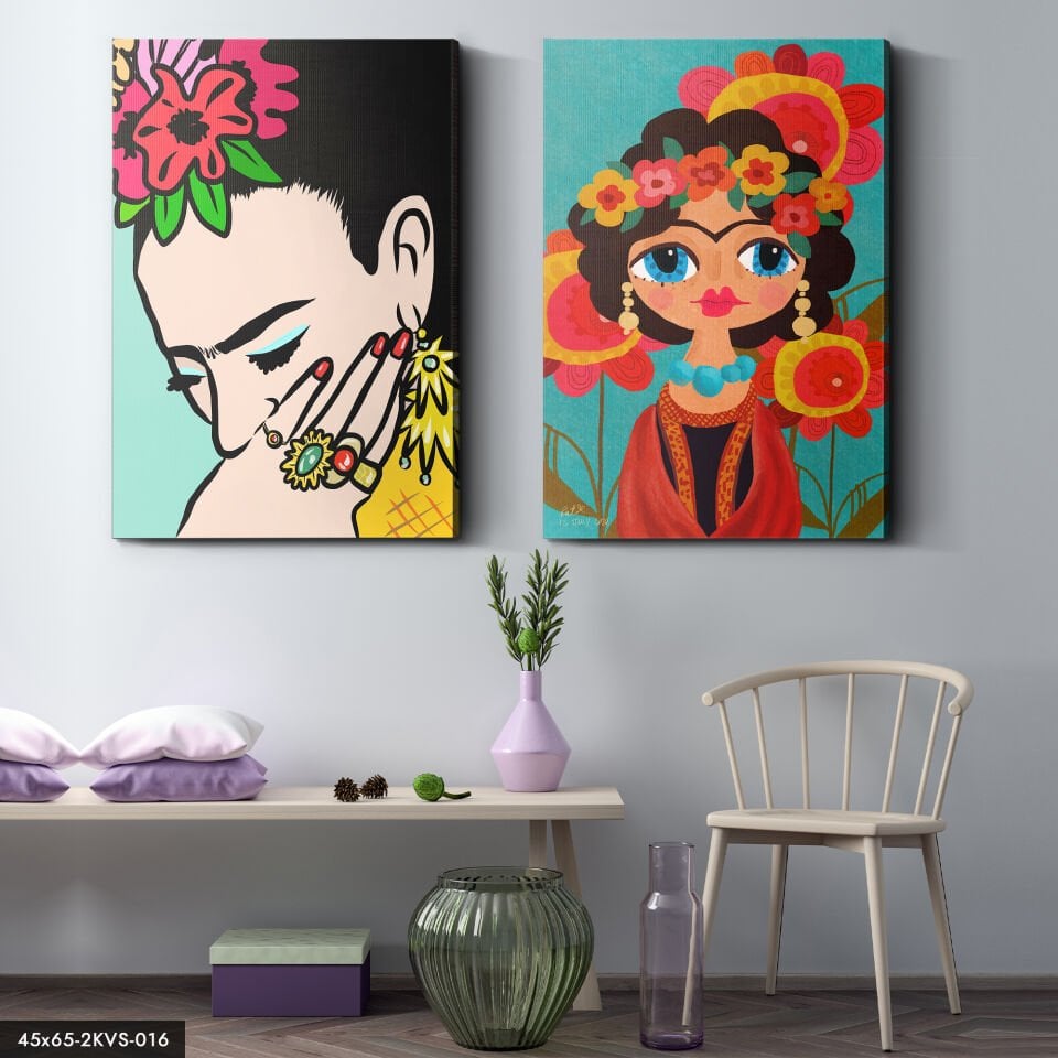 Ressam 2 Parça Kanvas - Canvas Tablo