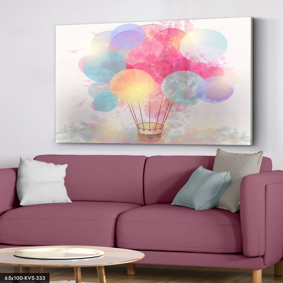 Uçan Balon Kanvas - Canvas Tablo