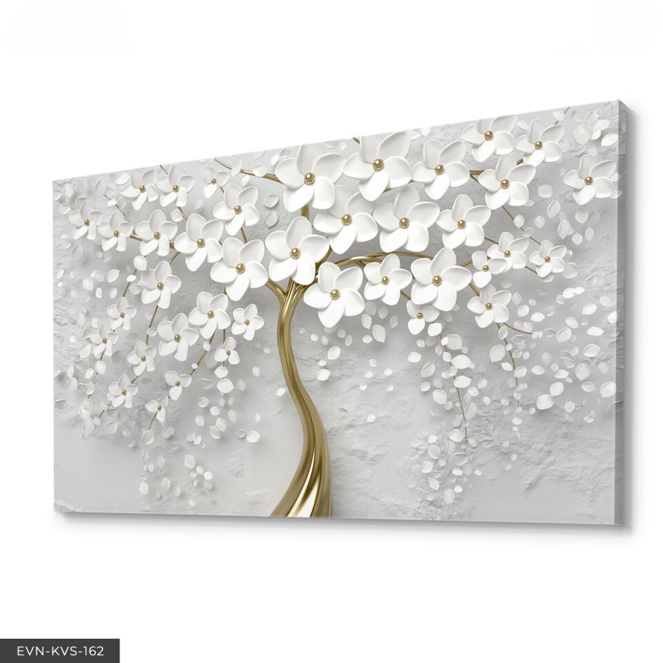 Incili Ağaç Tek Parça Kanvas Canvas Tablo Tablo