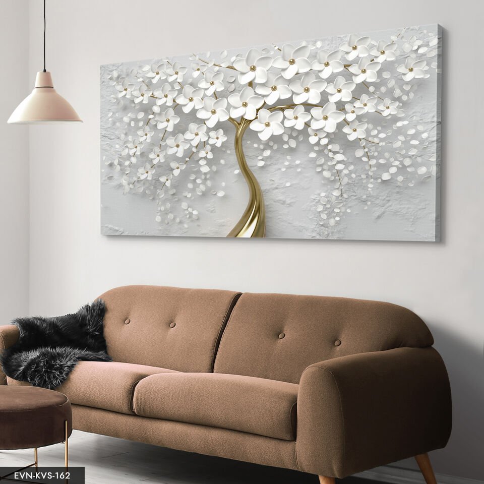 Incili Ağaç Tek Parça Kanvas Canvas Tablo Tablo