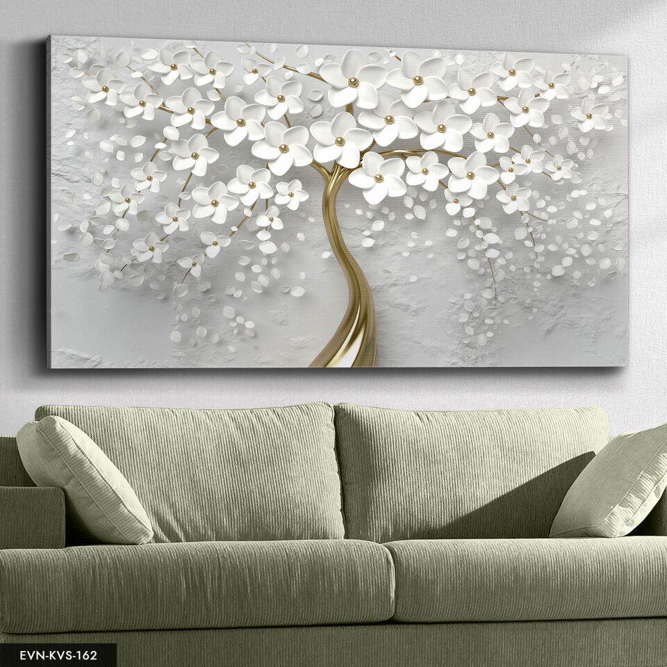 Incili Ağaç Tek Parça Kanvas Canvas Tablo Tablo