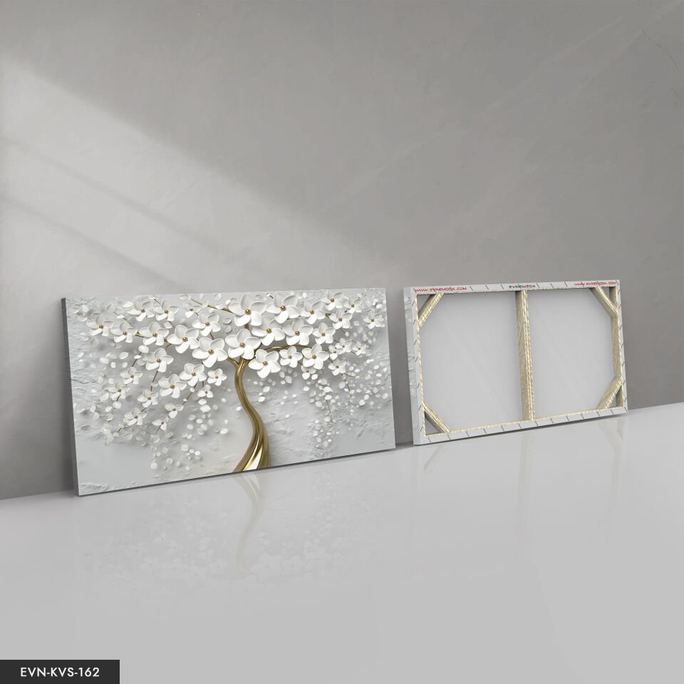 Incili Ağaç Tek Parça Kanvas Canvas Tablo Tablo