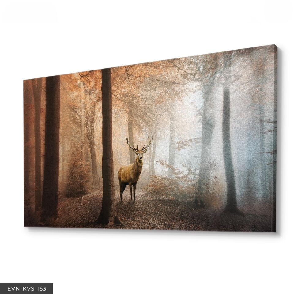 Geyik Tek Parça Kanvas Canvas Tablo Tablo