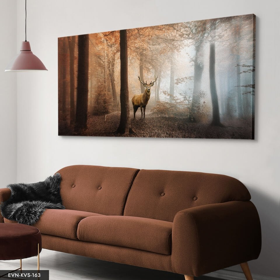 Geyik Tek Parça Kanvas Canvas Tablo Tablo