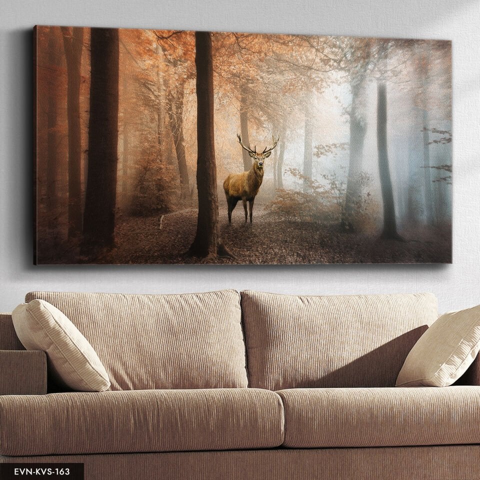 Geyik Tek Parça Kanvas Canvas Tablo Tablo