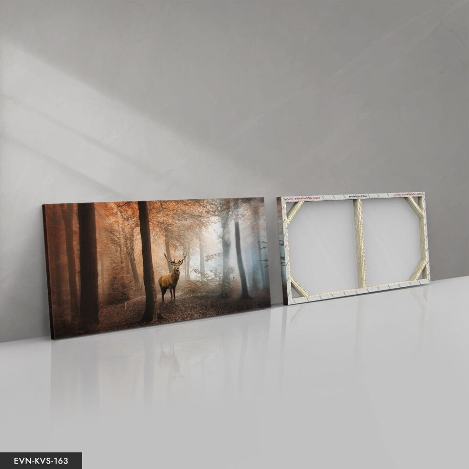 Geyik Tek Parça Kanvas Canvas Tablo Tablo