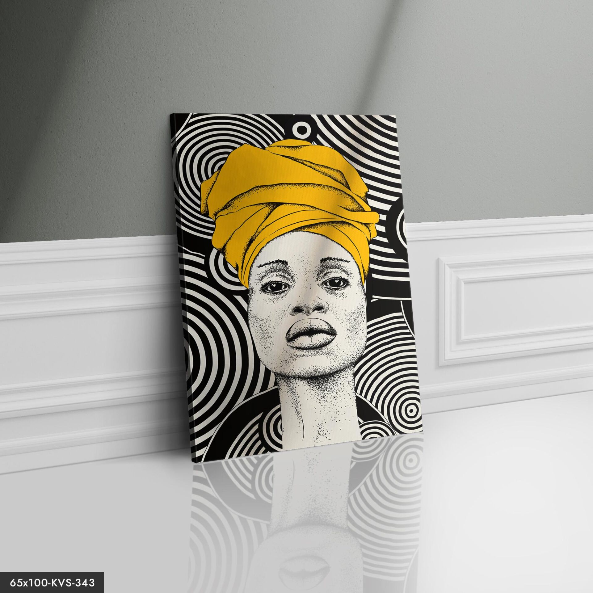 Geleneksel Kadın Kanvas - Canvas Tablo 40 x 30 CM - Çok Renkli