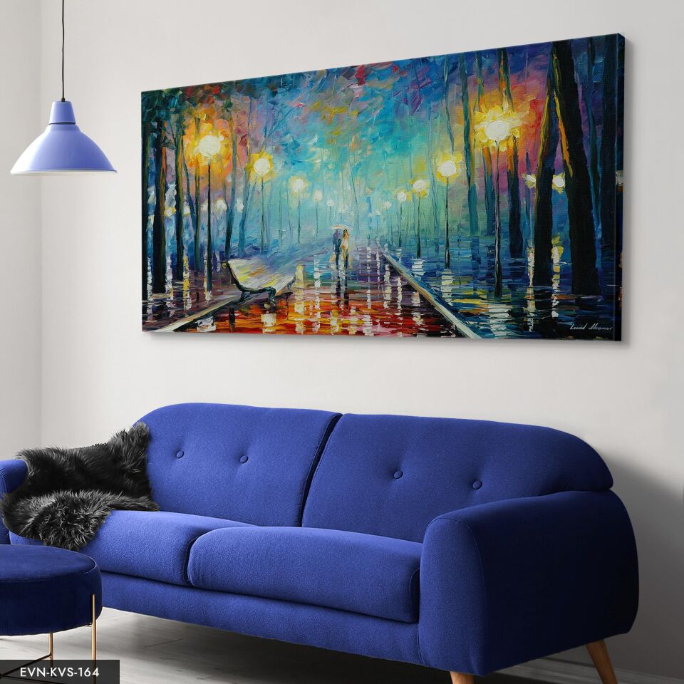 Aşk Temalı Tek Parça Kanvas Canvas Tablo Tablo 40 x 30 CM - Çok Renkli