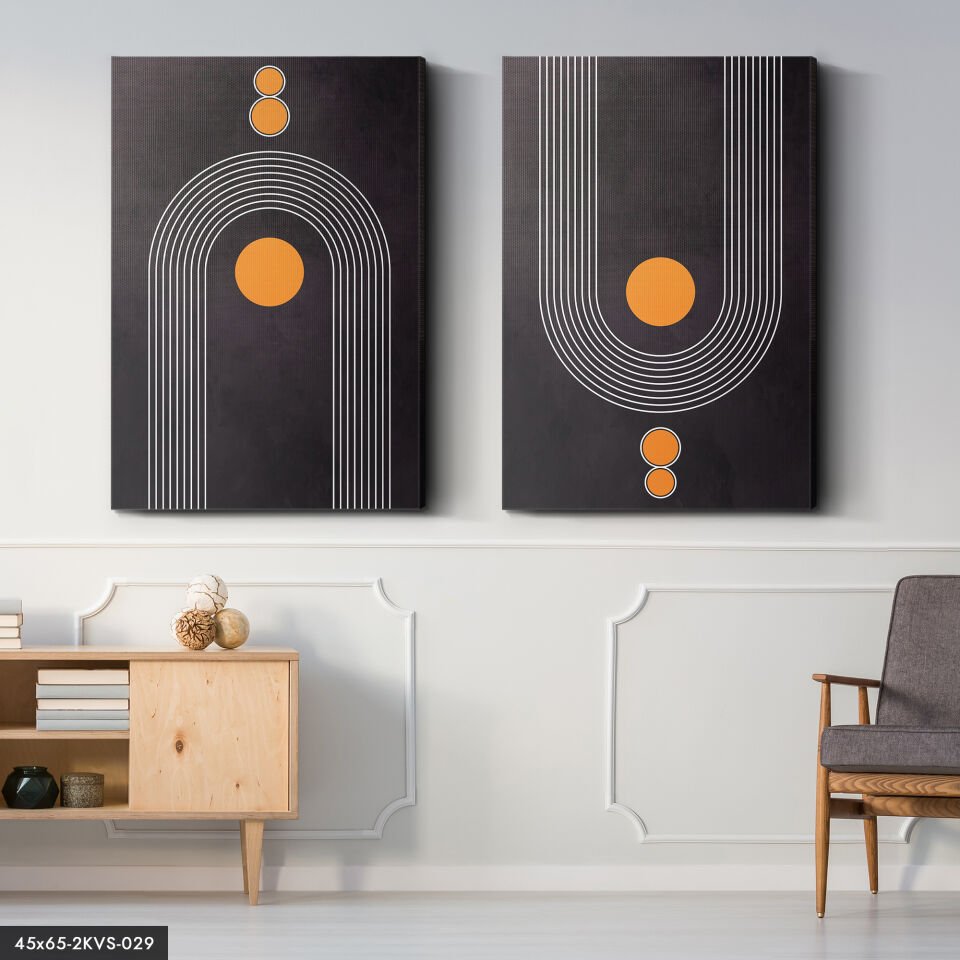 Soyut Sanat 2 Parça Kanvas - Canvas Tablo