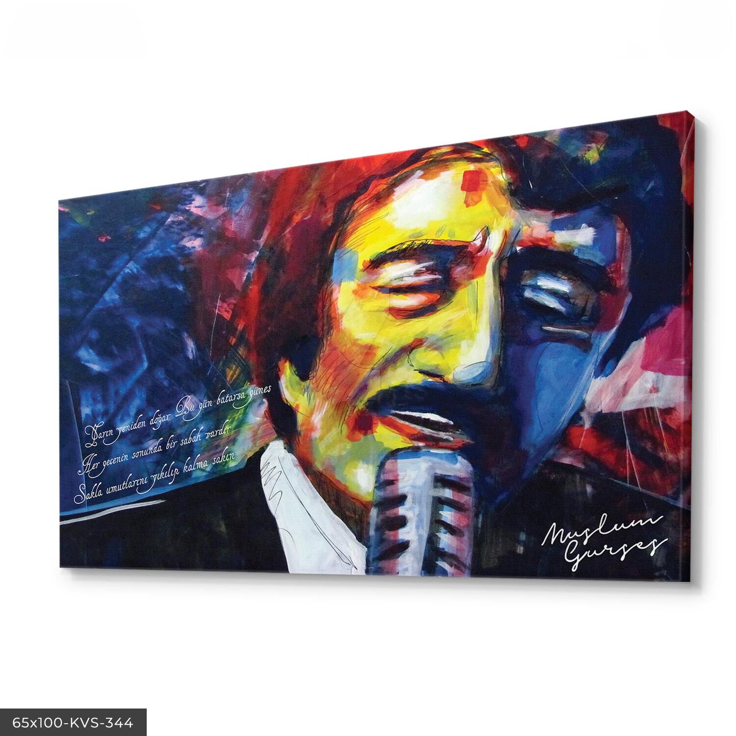 Müslüm Gürses Kanvas - Canvas Tablo 40 x 30 CM - Çok Renkli