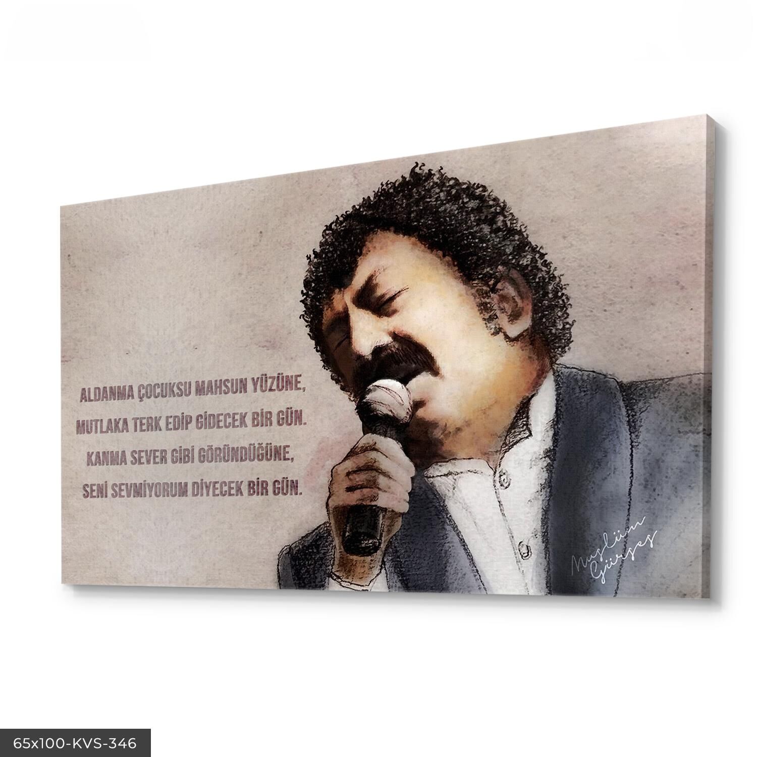 Müslüm Gürses Kanvas - Canvas Tablo 40 x 30 CM - Çok Renkli