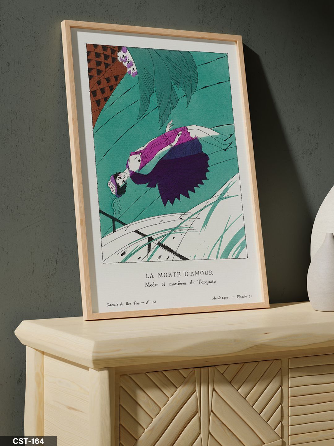 Sanatsal Eser Tek Parça Ahşap Çerçeveli Tablo Naturel - 20 x 30 CM