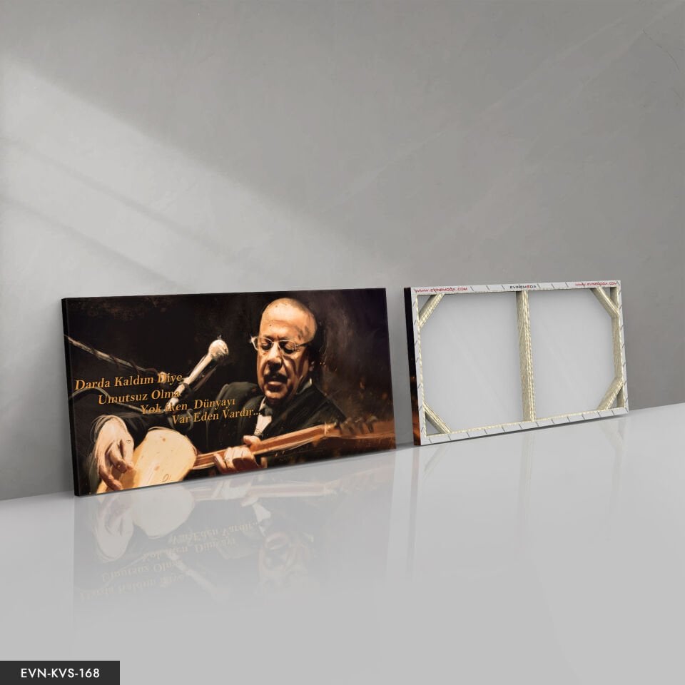 Neşet Ertaş Tek Parça Kanvas Canvas Tablo Tablo