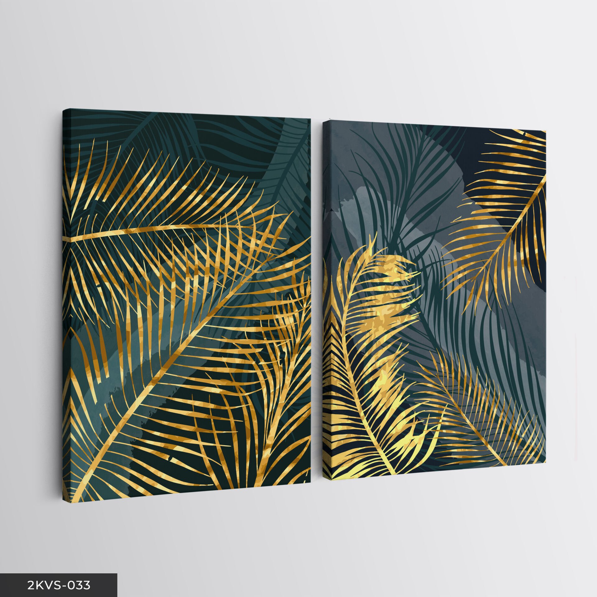 Yaprak 2 Parça Kanvas  Canvas Tablo