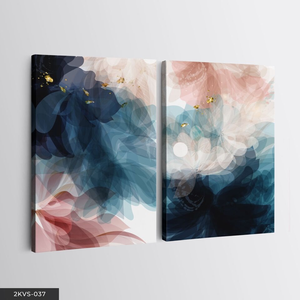 Soyut Sanat 2 Parça Kanvas - Canvas Tablo