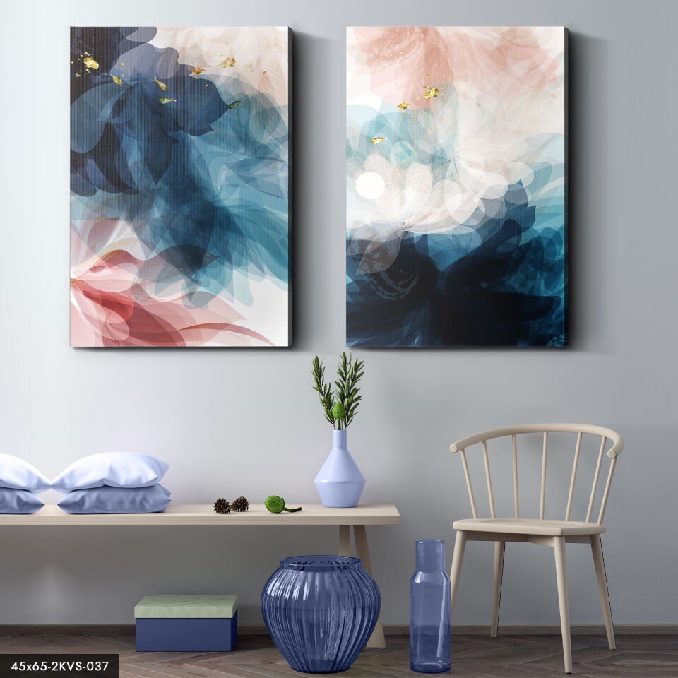 Soyut Sanat 2 Parça Kanvas - Canvas Tablo