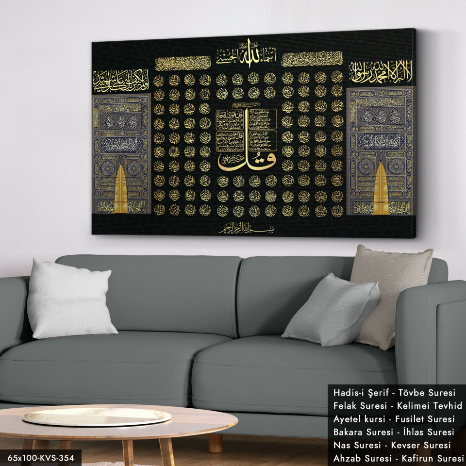 Esmaul Hüsna Kanvas - Canvas Tablo
