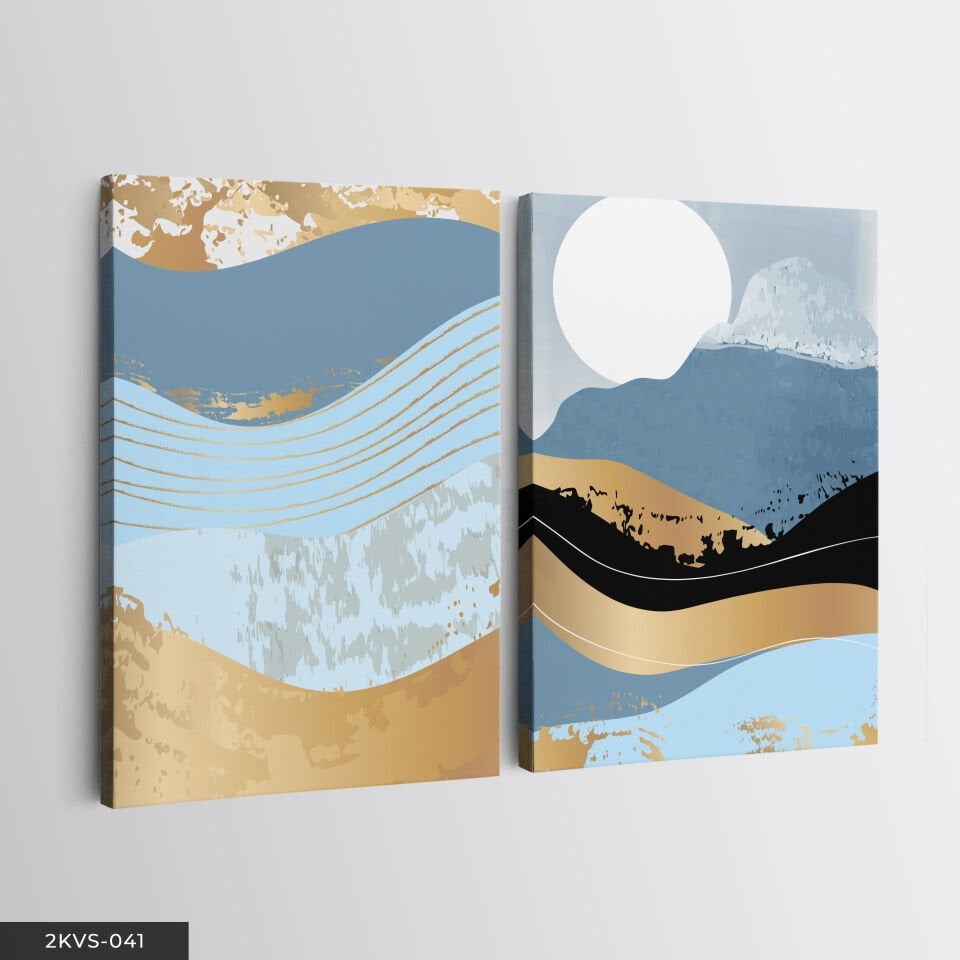 Dijital Çizim 2 Parça Kanvas - Canvas Tablo