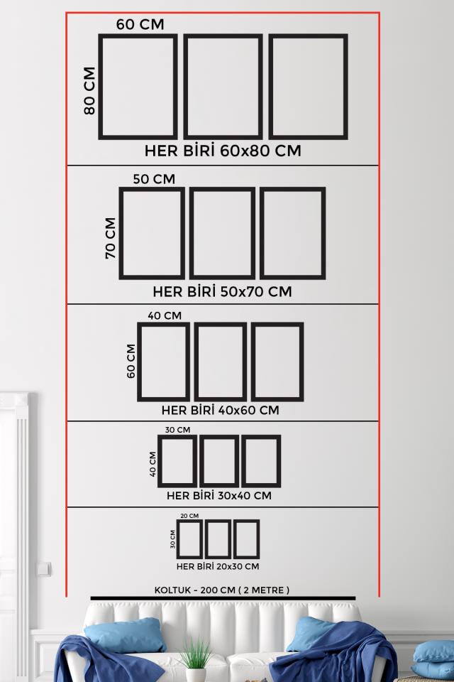 Beyaz Çiçek ve Yapraklar 3 Parça Pleksi Aynalı Tablo 20 x 30 CM - Gold