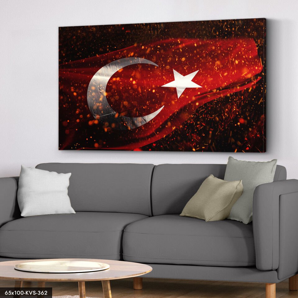 Türk Bayrağı Kanvas - Canvas Tablo