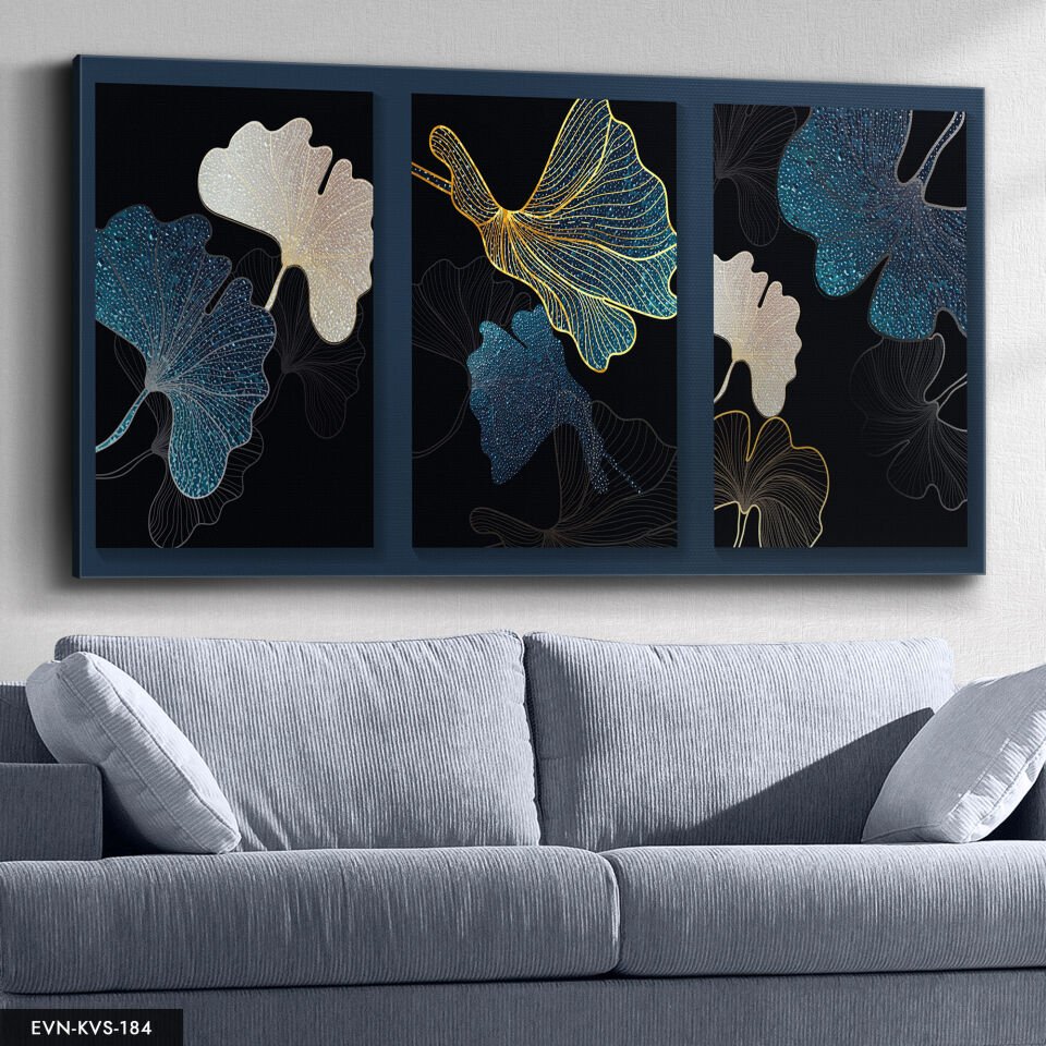 Soyut Yapraklar Tek Parça Kanvas Canvas Tablo Tablo