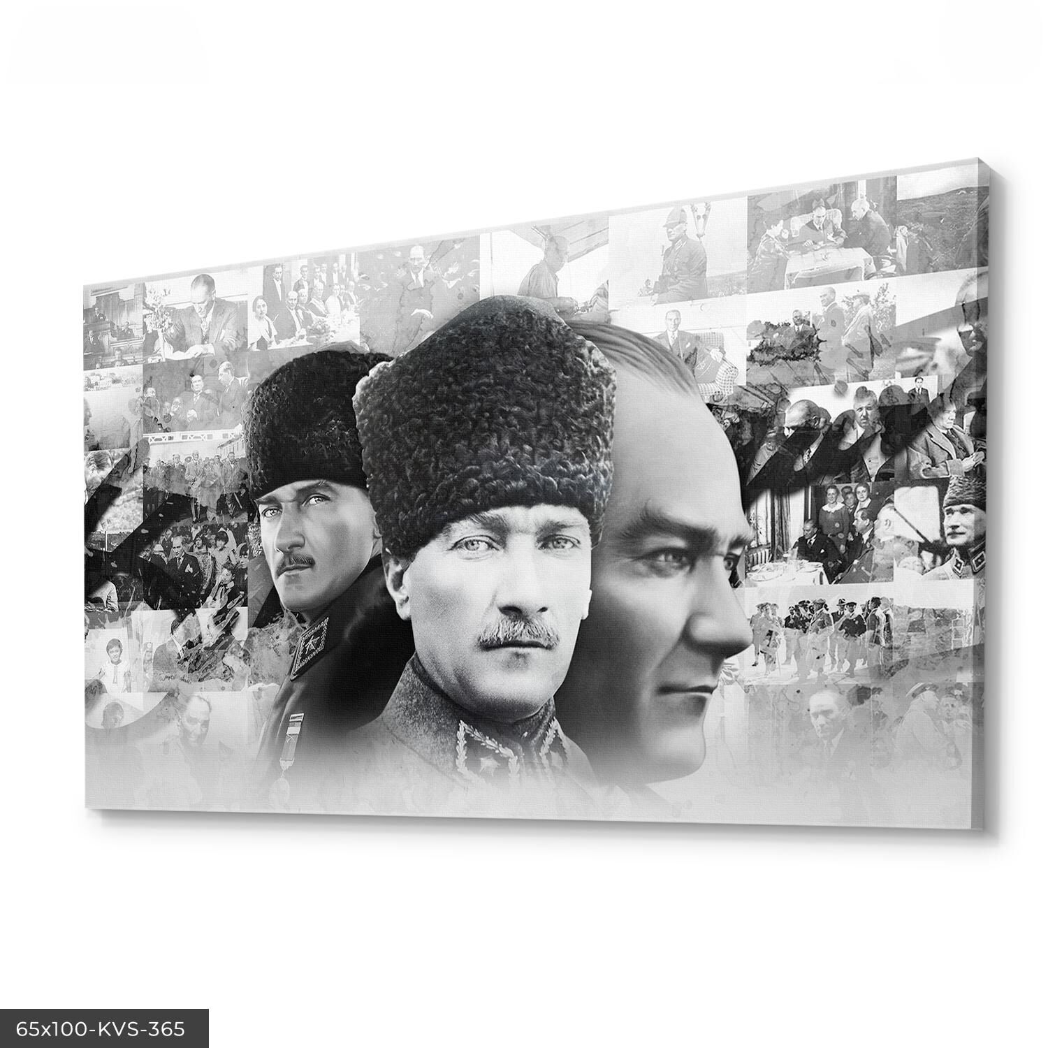 Mustafa Kemal Atatürk Kanvas Tablo 40 x 30 CM - Çok Renkli