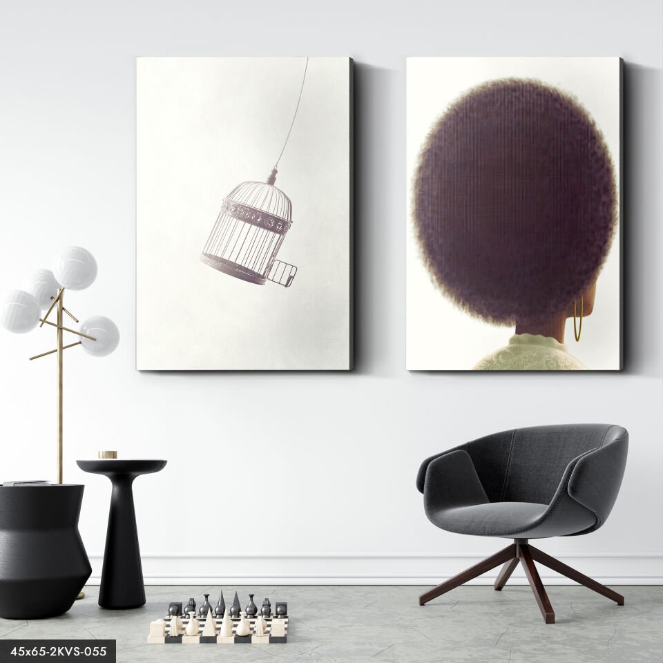 Özgürlük 2 Parça Kanvas - Canvas Tablo